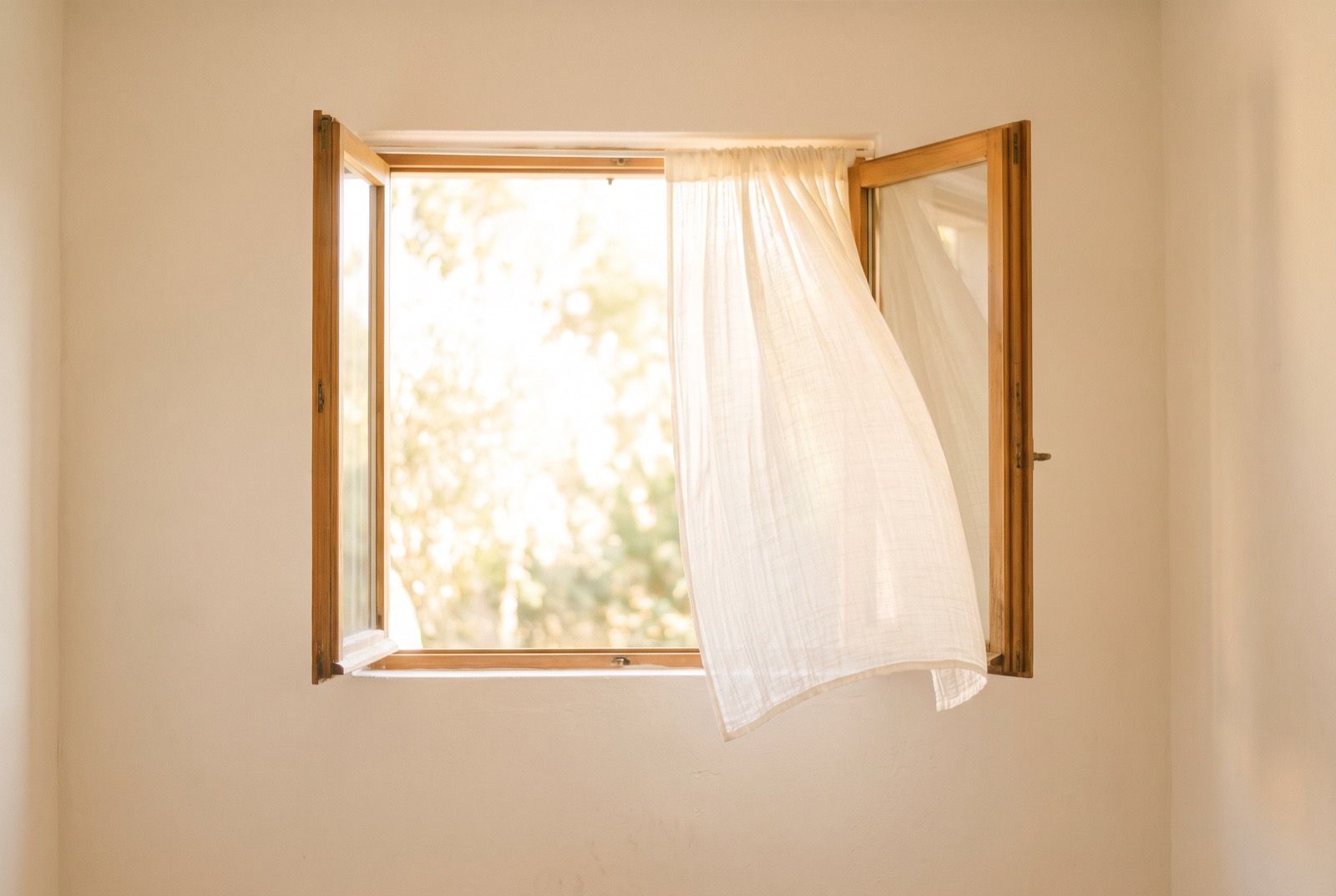 An open window with daylight beyond